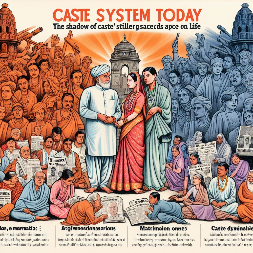 How does the caste system continue to still influence Modern Indian Society