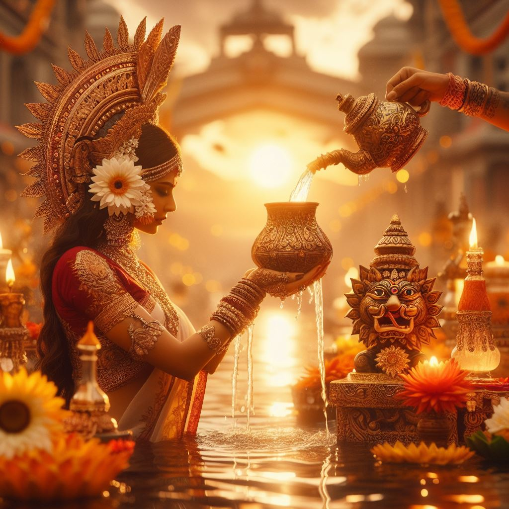 Why Hindu offer water to sun